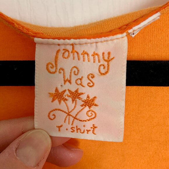 Johnny Was T-shirt Sleeveless Tank Maxi Dress 100% Cotton Orange Size M - Picture 2 of 14